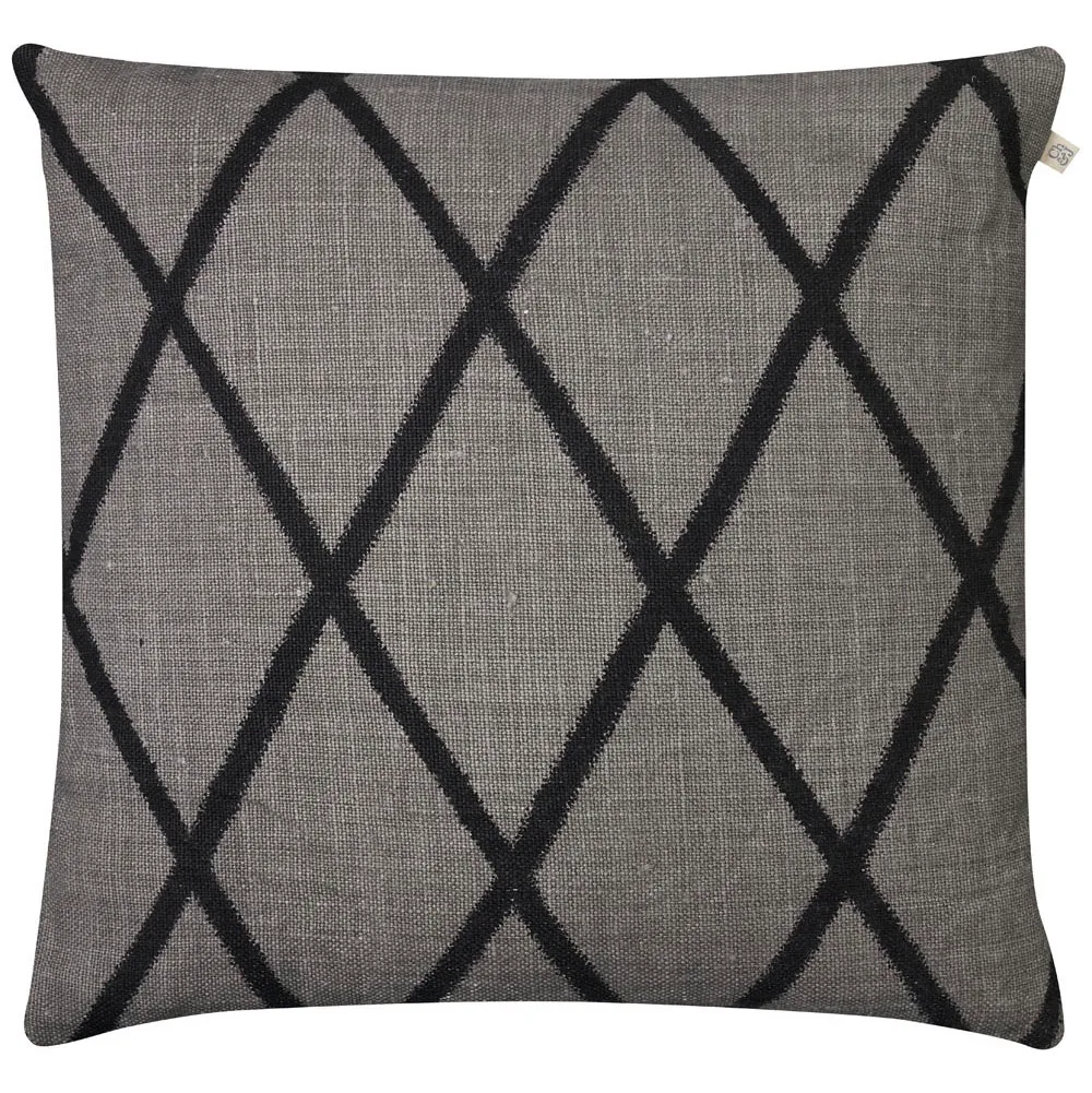 Ikat Orissa pudebetræk 50 x 50 cm, Grå/sort Chhatwal & Jonsson