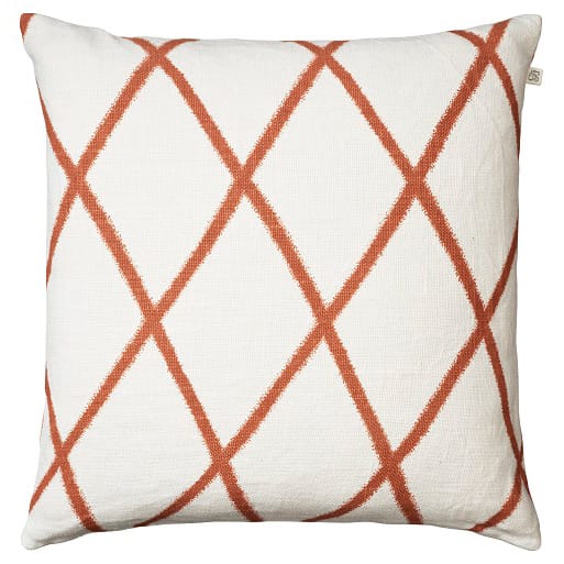 Ikat Orissa pudebetræk 50 x 50 cm - Off white/orange - Chhatwal & Jonsson