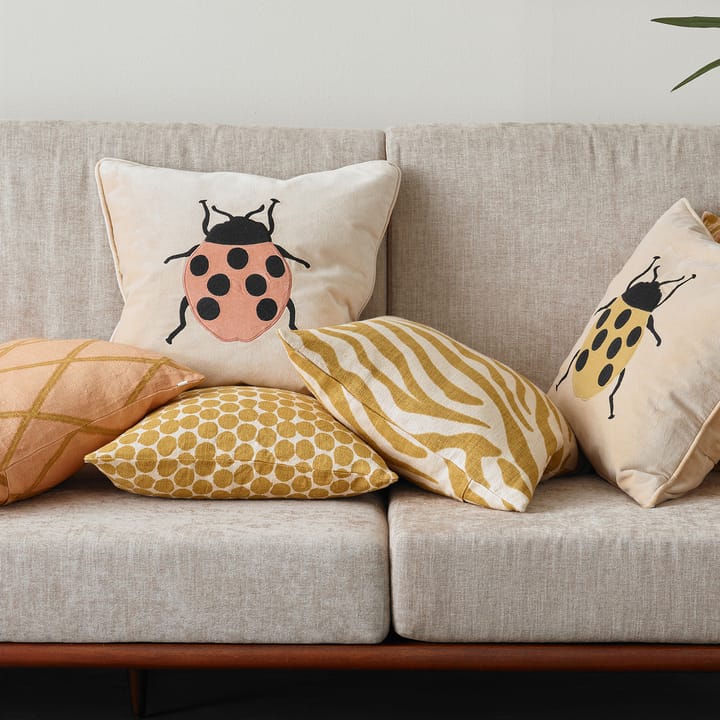 Ikat Orissa pudebetræk 50 x 50 cm, Rose/Spicy yellow Chhatwal & Jonsson