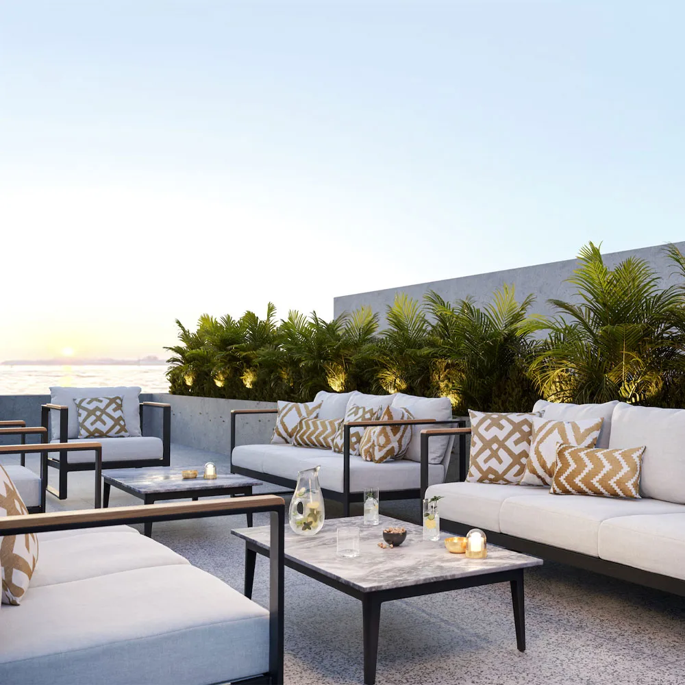 Ikat Sema pude, heaven blue/offwhite, 40 cm Chhatwal & Jonsson