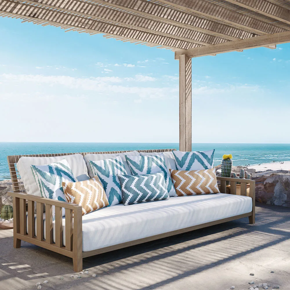 Ikat Sema pude, sage/offwhite, 40 cm Chhatwal & Jonsson