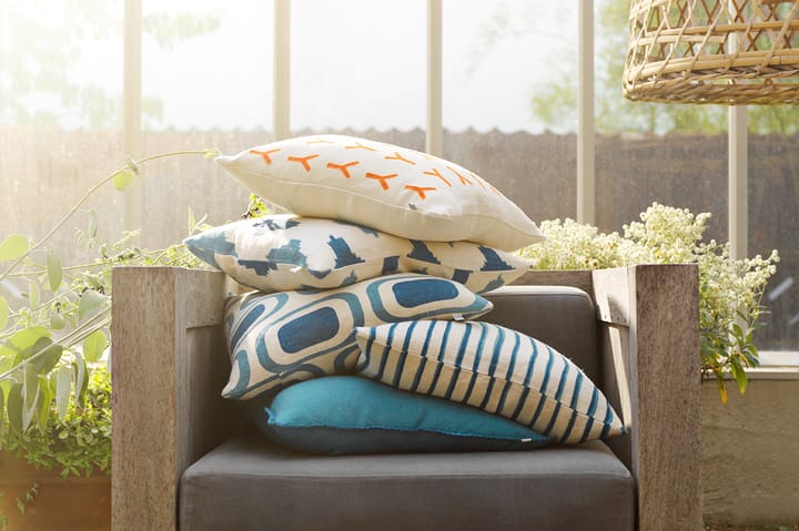 Jaipur Stripe pudebetræk 50x50 cm, Heaven blue/Palace blue Chhatwal & Jonsson