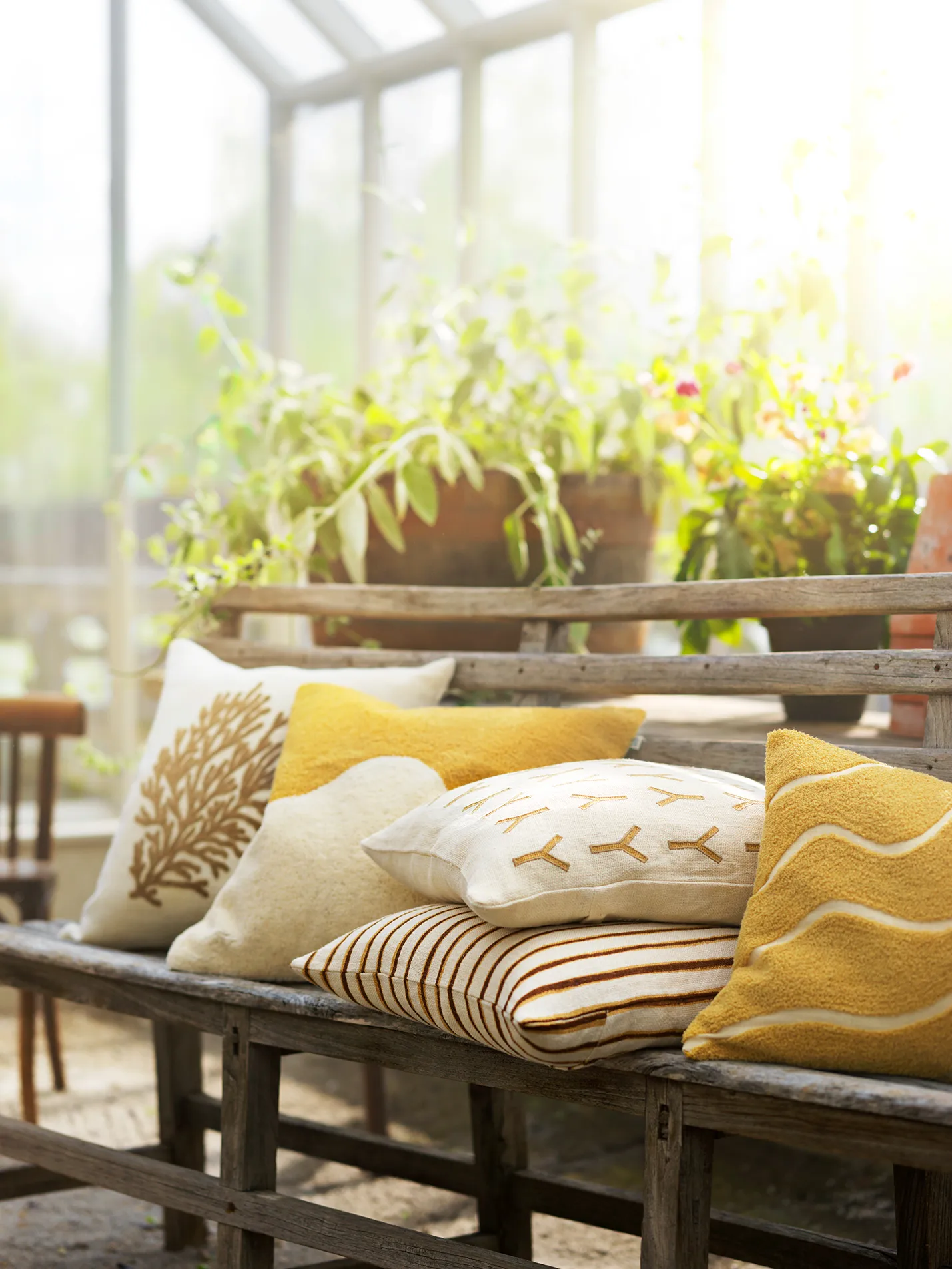 Jaipur Stripe pudebetræk 50x50 cm, Khaki/Taupe Chhatwal & Jonsson