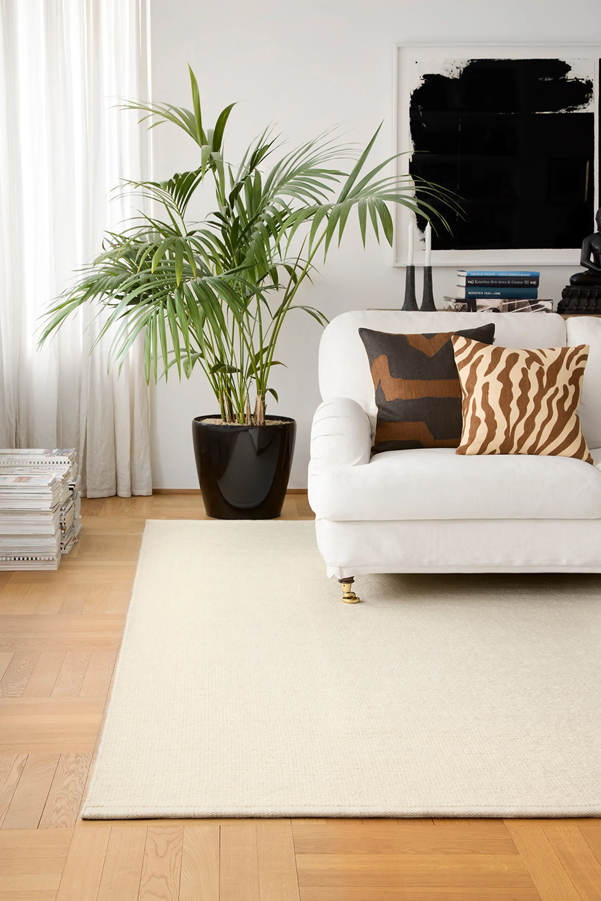 Kashmir uldtæppe, Offwhite, 170x240 cm Chhatwal & Jonsson