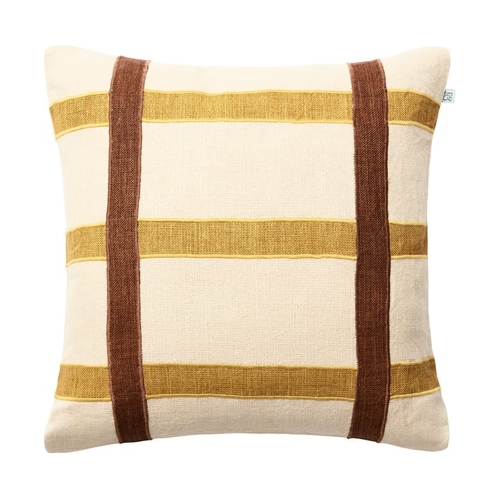 Kiran pudebetræk 50x50 cm - Spicy Yellow/Taupe - Chhatwal & Jonsson