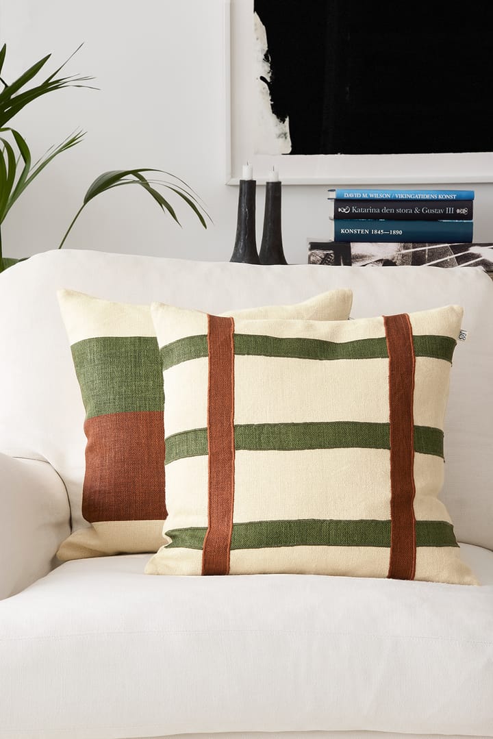 Kiran pudebetræk 50x50 cm, Terracotta/Cactus Green Chhatwal & Jonsson