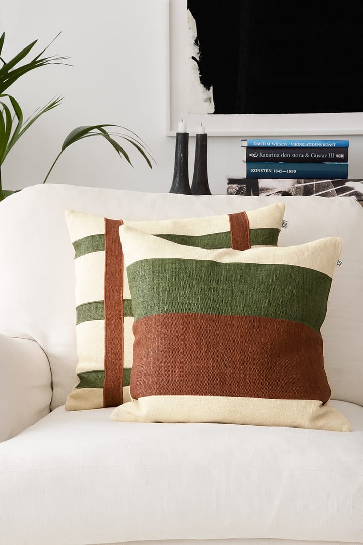 Kiran pudebetræk 50x50 cm, Terracotta/Cactus Green Chhatwal & Jonsson