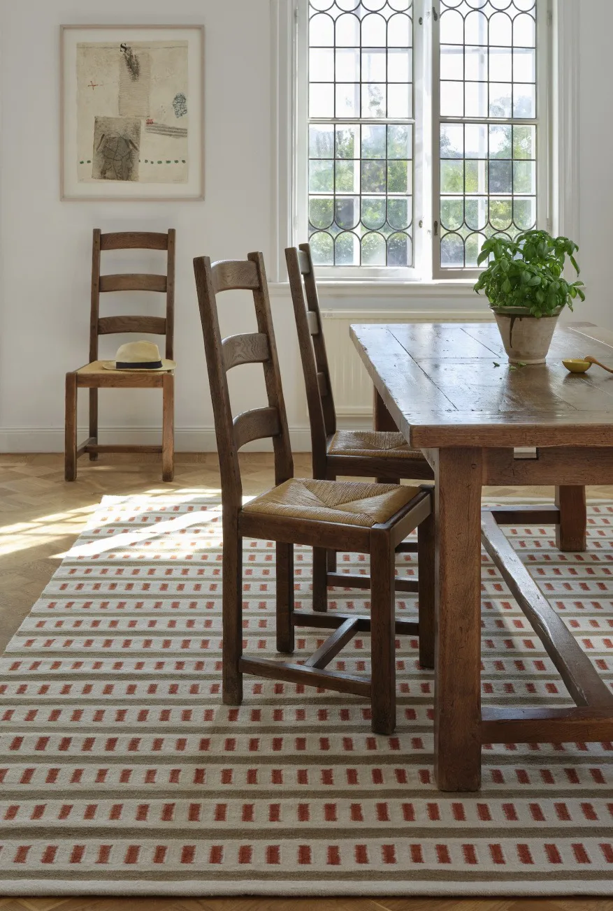 Ladakh uldtæppe, Off white-beige-rust, 230x320 cm Chhatwal & Jonsson