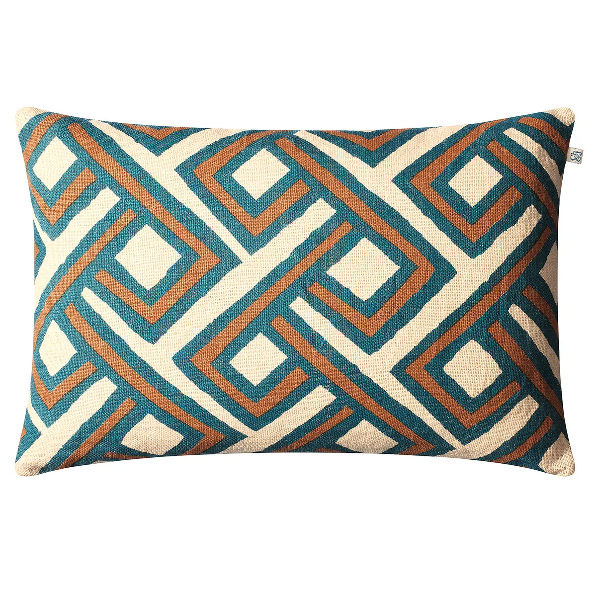 Lanka pudebetræk 40x60 cm, Palace blue/Taupe Chhatwal & Jonsson