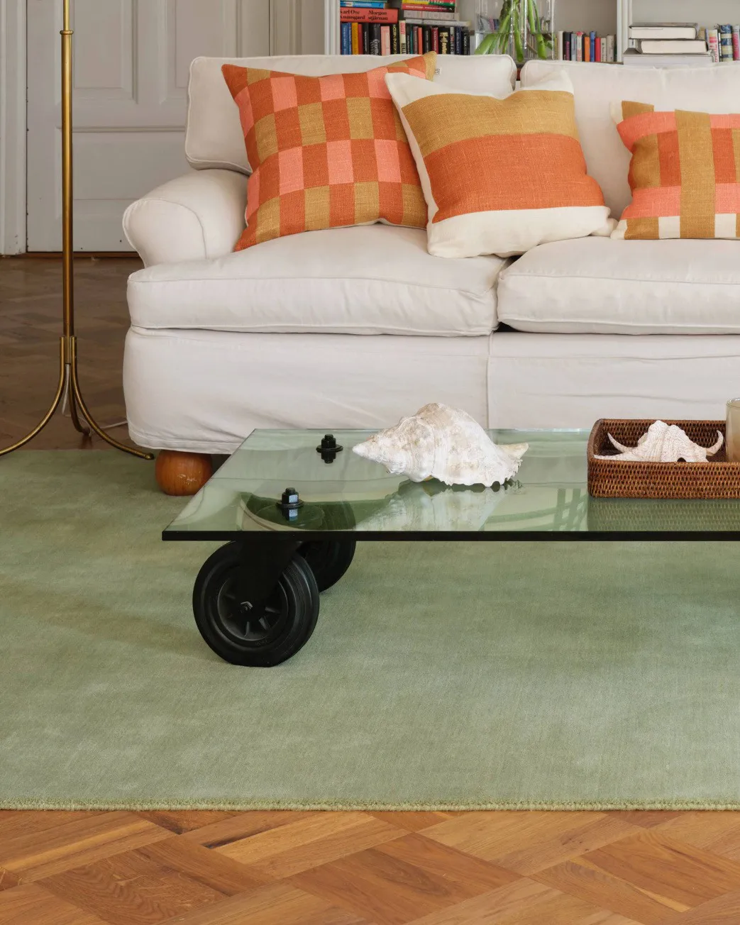 Marari pudebetræk 50x50 cm, Apricot orange-khaki-rose Chhatwal & Jonsson