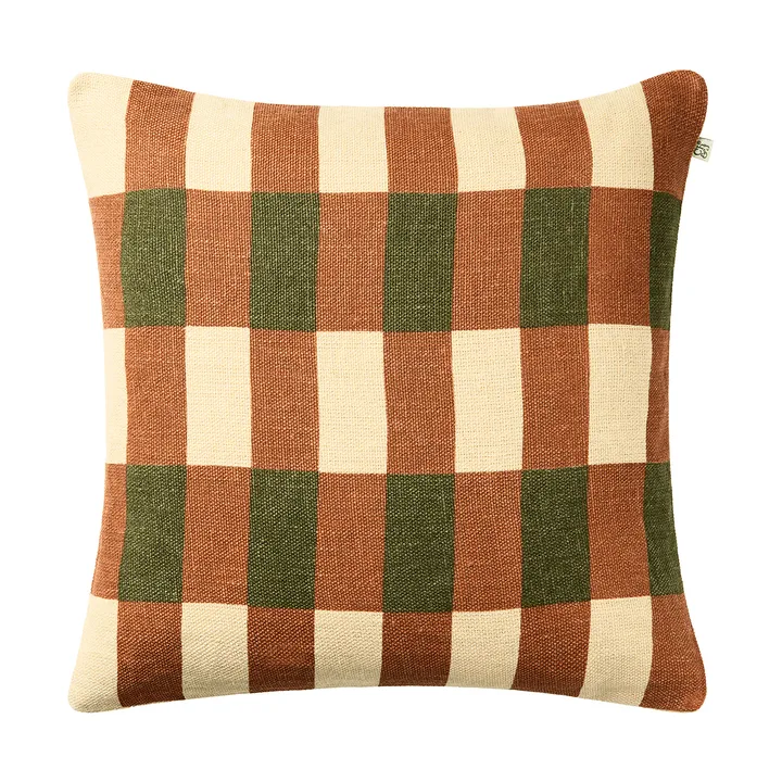 Marari pudebetræk - Apricot Orange-Cactus Green, 50x50 cm - Chhatwal & Jonsson