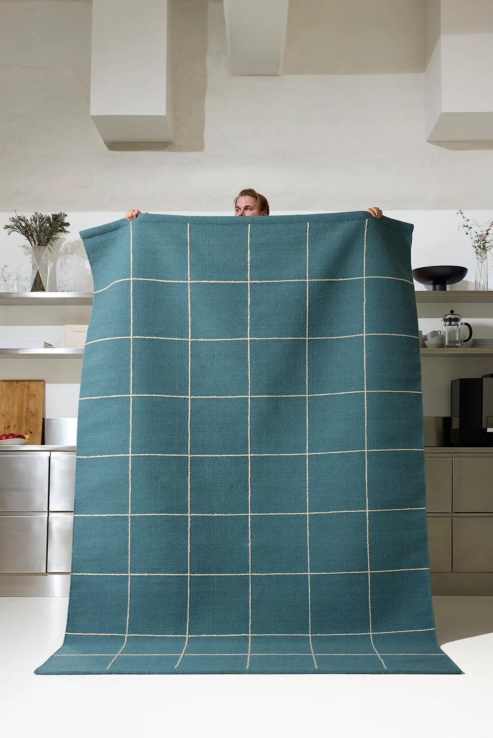 Milan tæppe, Heaven blue-off white, 230x320 cm Chhatwal & Jonsson