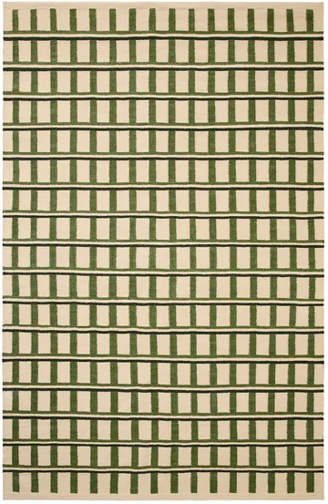 Mysore uldtæppe - Off white-green-dark green, 230x320 cm - Chhatwal & Jonsson
