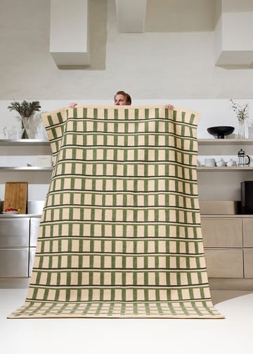 Mysore uldtæppe - Off white-green-dark green, 230x320 cm - Chhatwal & Jonsson