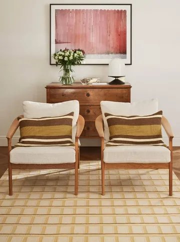 Mysore uldtæppe - Off White-Masala Yellow-Yellow, 230x320 cm - Chhatwal & Jonsson
