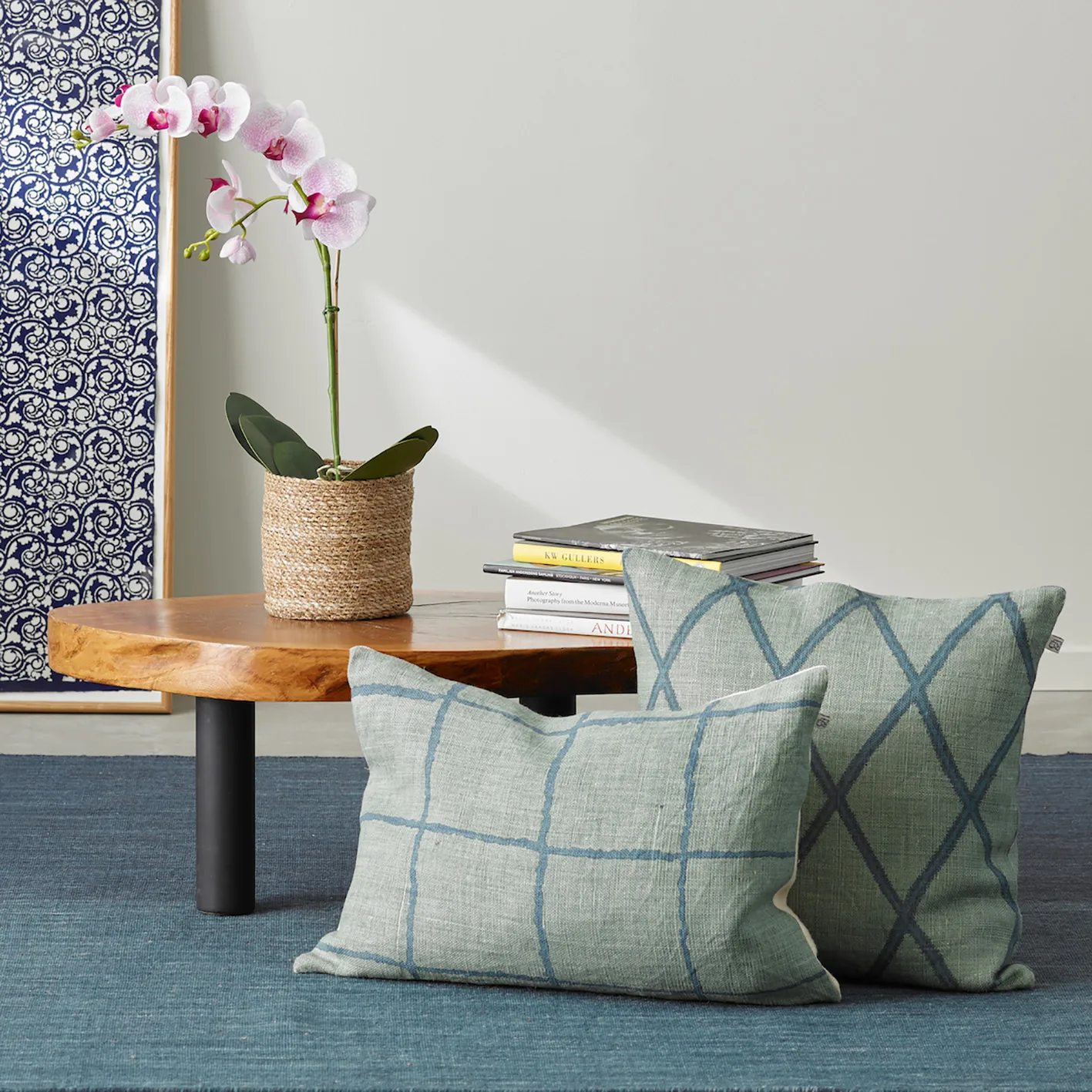 Nanda tæppe 200x300 cm, Dark blue/Blue Chhatwal & Jonsson