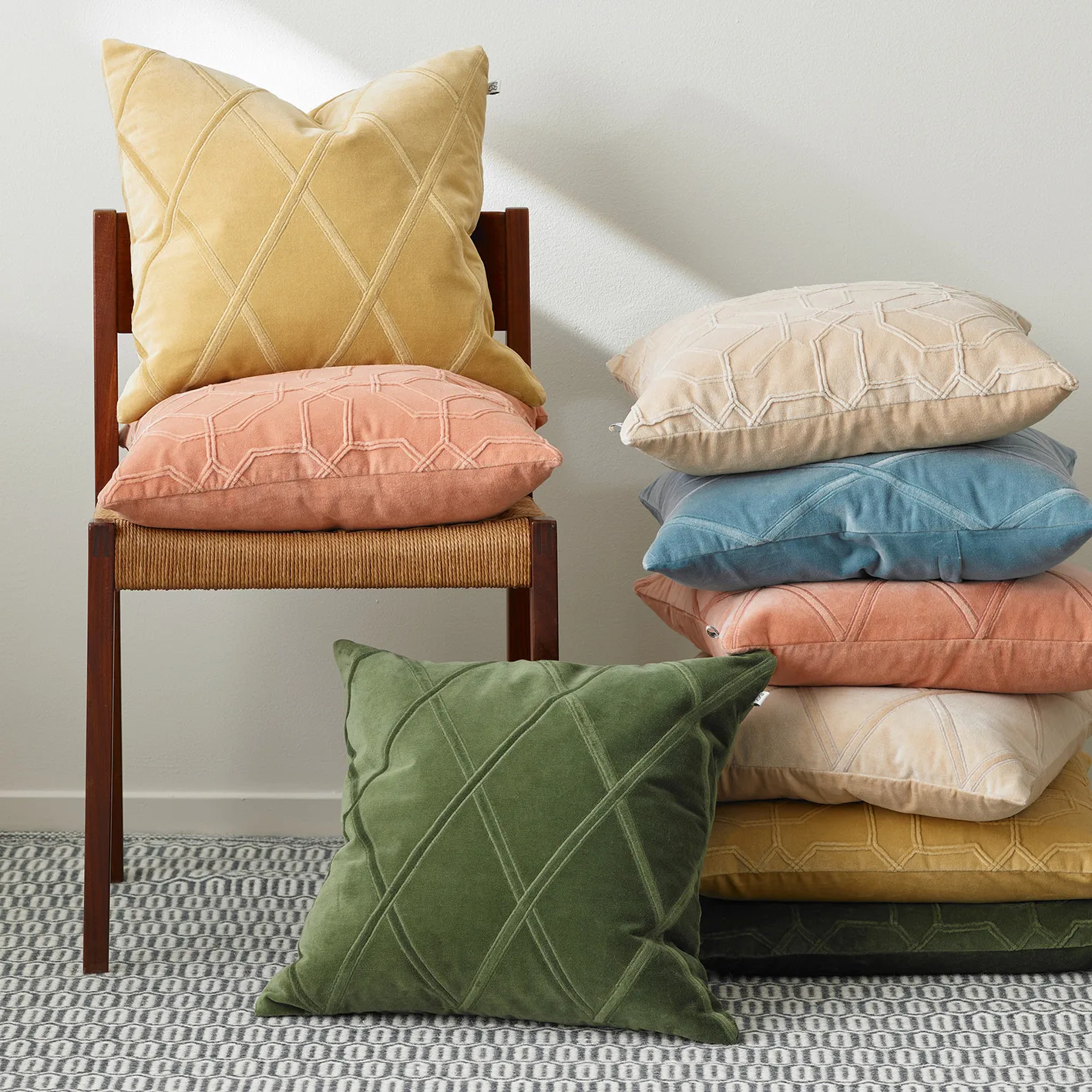 Nandi pudebetræk 50x50 cm, Spicy yellow Chhatwal & Jonsson