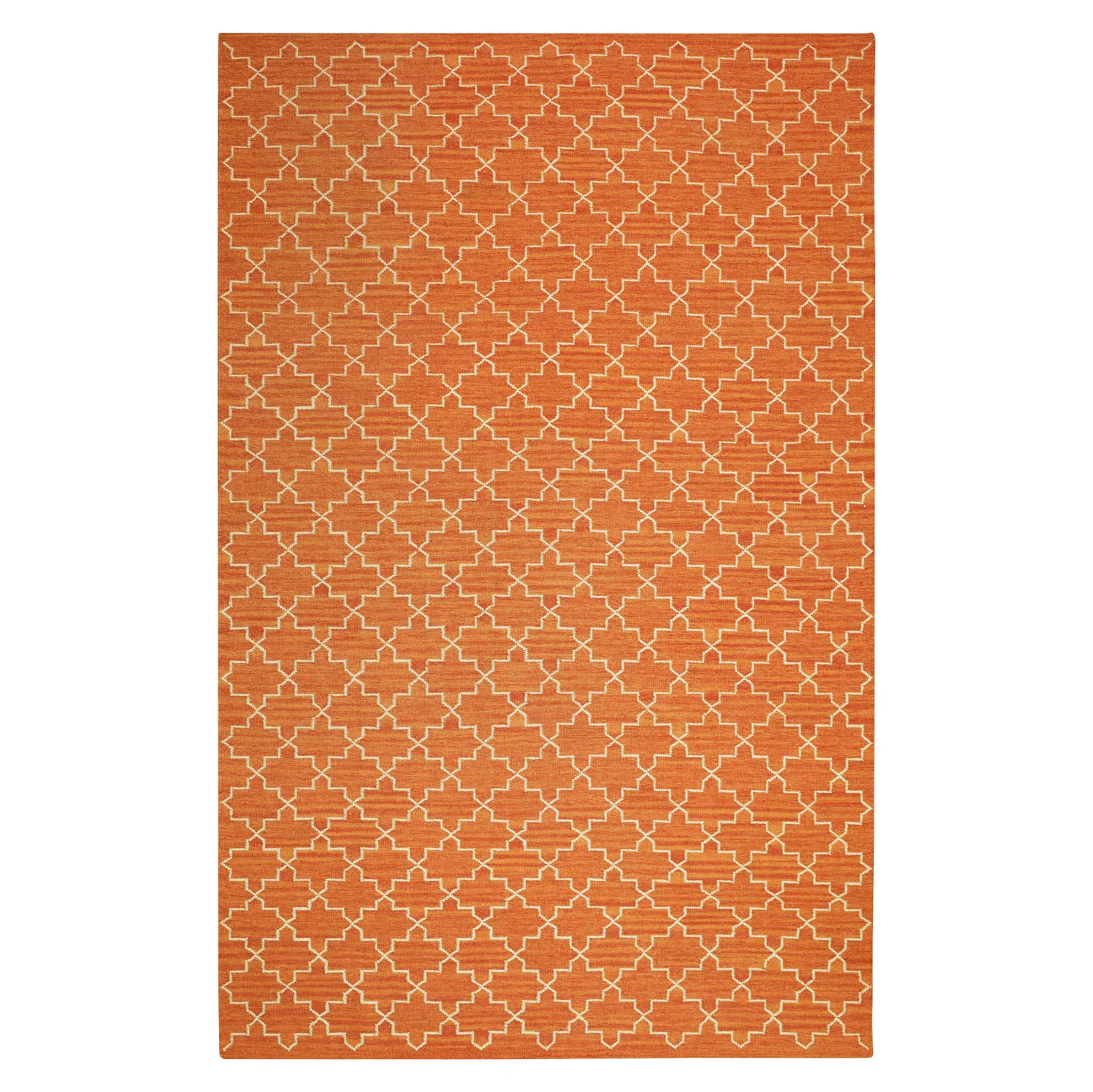 Nyt Geometrisk tæppe 180 x 272 cm, Orange melange/off white Chhatwal & Jonsson