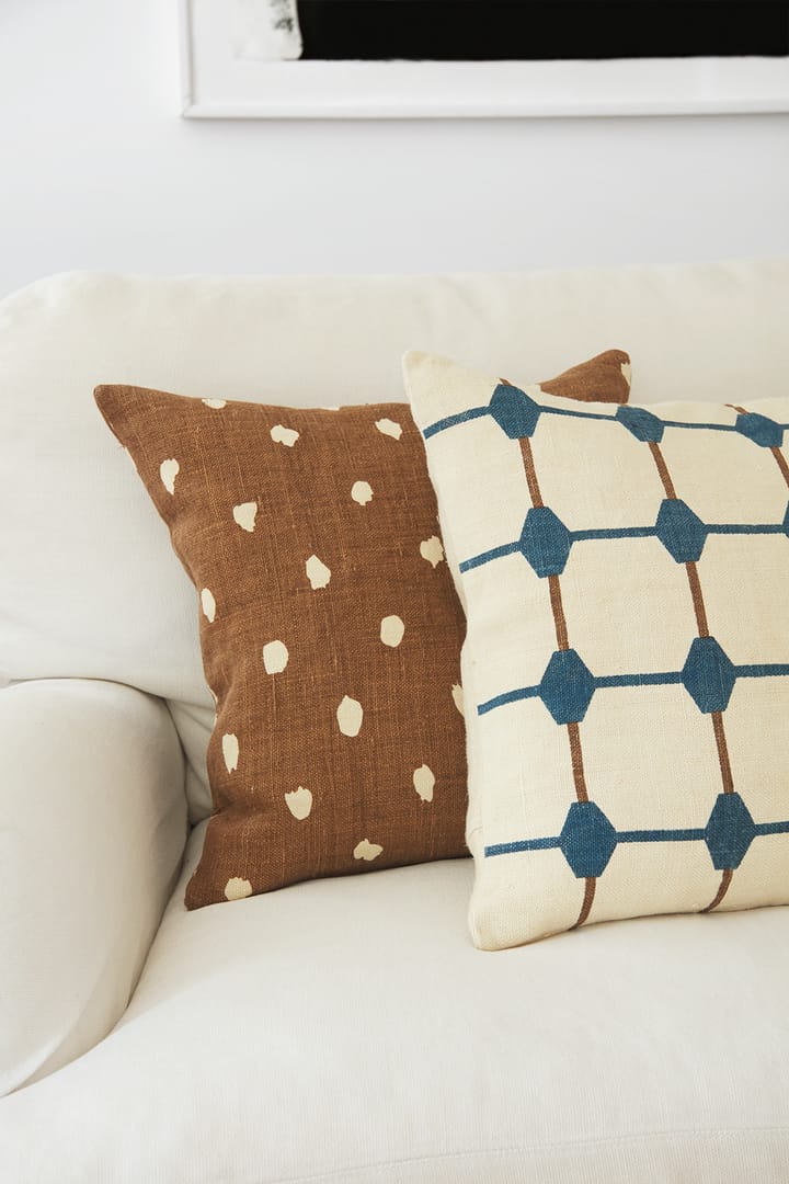 Rakhi pudebetræk 50x50 cm, Palace blue/Taupe Chhatwal & Jonsson