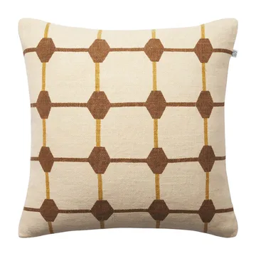 Rakhi pudebetræk 50x50 cm - Taupe/Spicy yellow - Chhatwal & Jonsson
