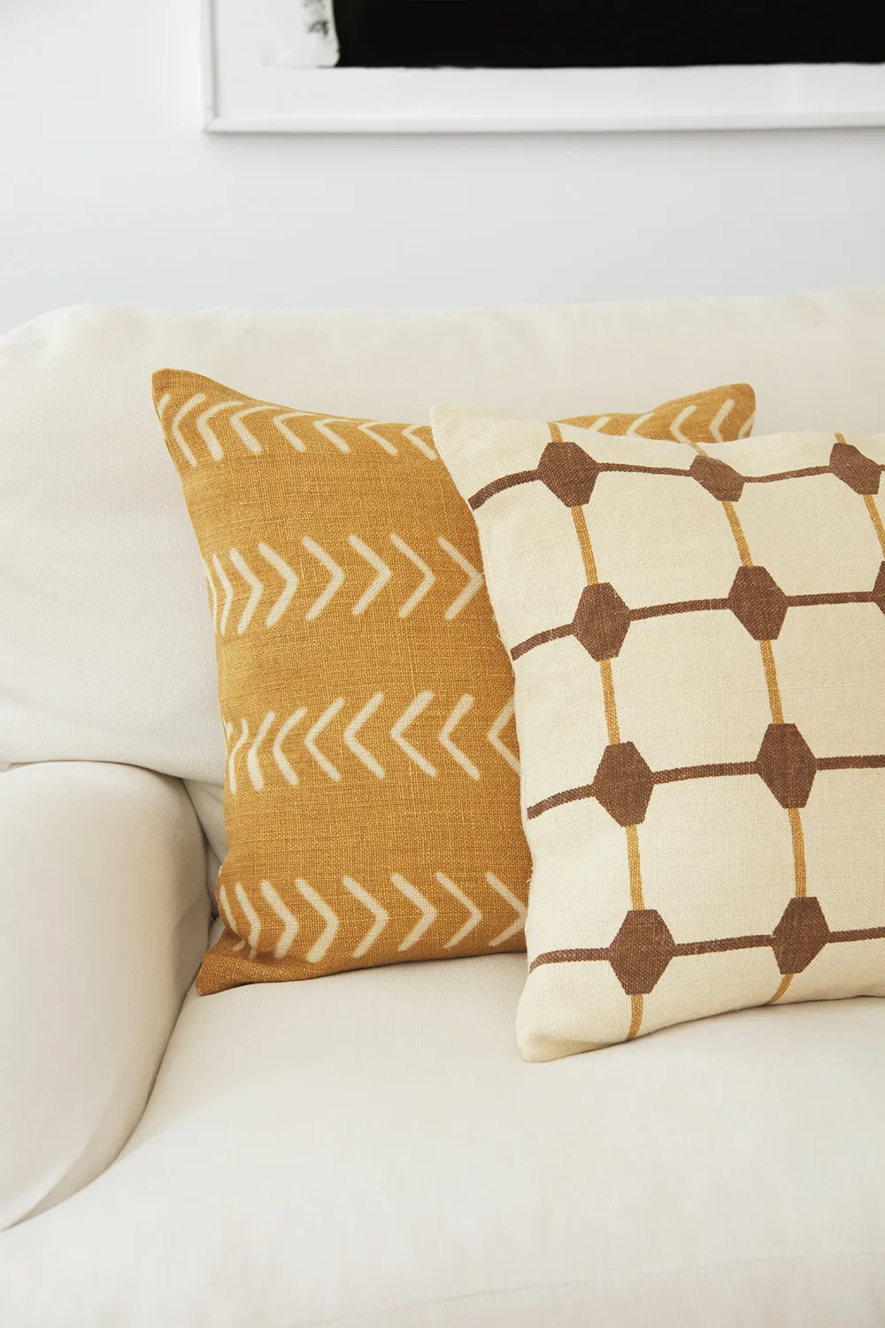 Rakhi pudebetræk 50x50 cm, Taupe/Spicy yellow Chhatwal & Jonsson