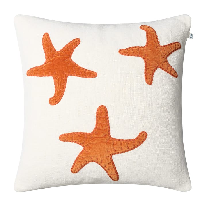 Star Fish pudebetræk 50x50 cm - Offwhite/Orange - Chhatwal & Jonsson