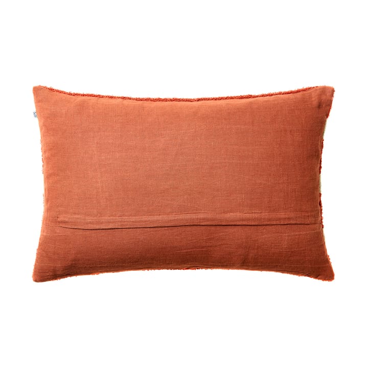 Stripe linen boucle pudebetræk 40x60 cm, Apricot orange-aqua Chhatwal & Jonsson