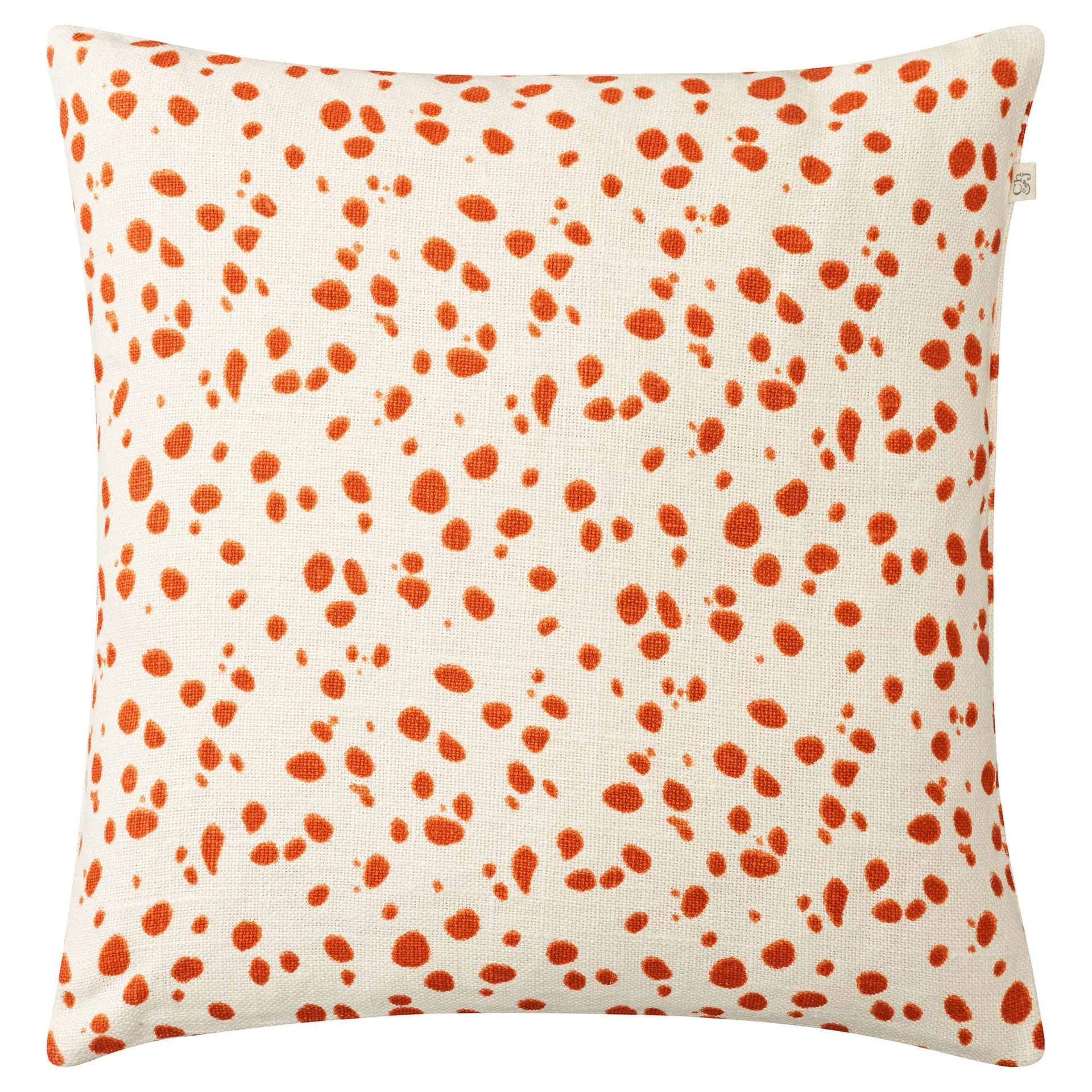 Tiger Dot pudebetræk 50 x 50 cm, Hvid/Jaffa orange Chhatwal & Jonsson