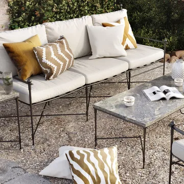 Zebra Outdoor pude 50x50 cm - blue/offwhite, 50 cm - Chhatwal & Jonsson