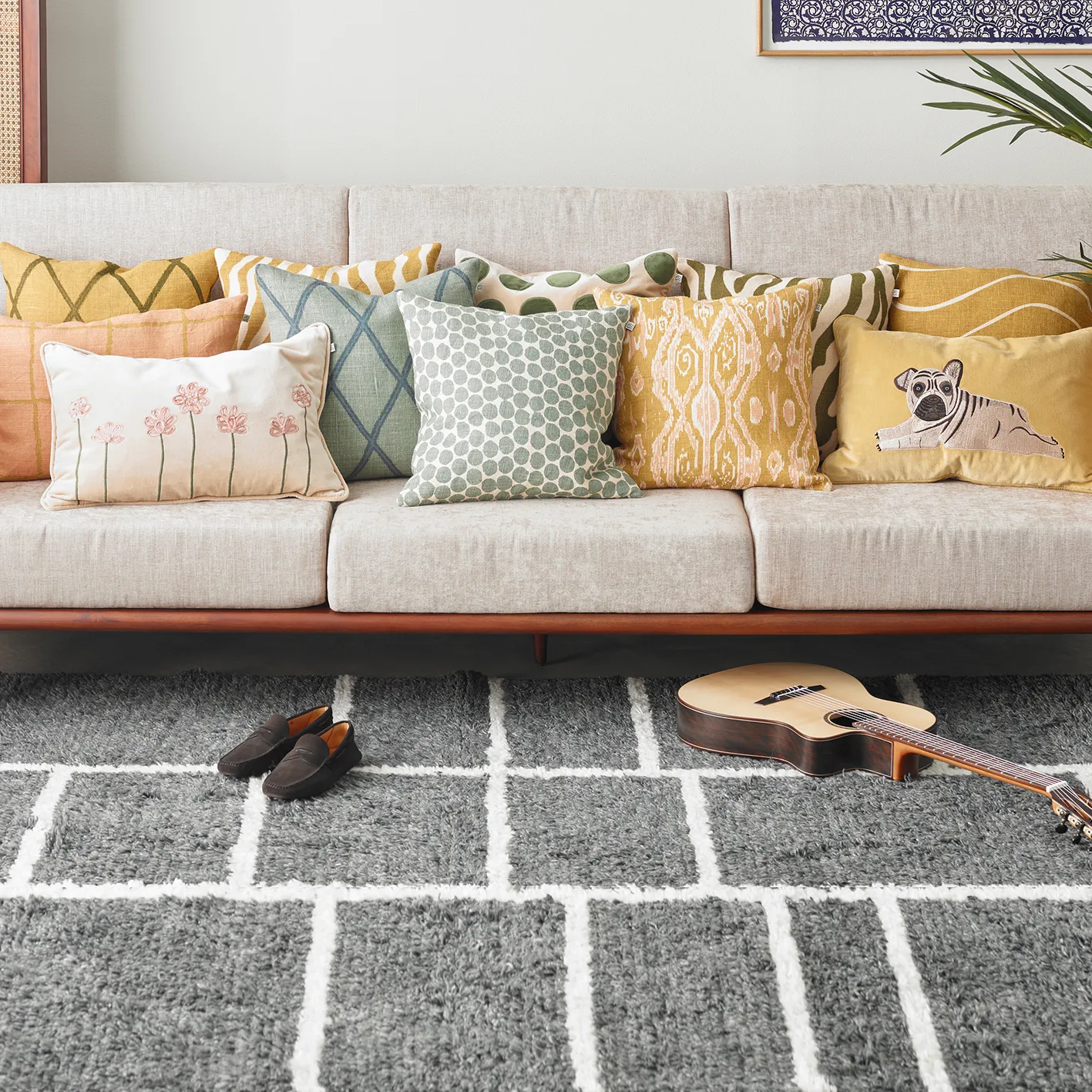 Zebra pudebetræk 50 x 50 cm, Spicy yellow Chhatwal & Jonsson