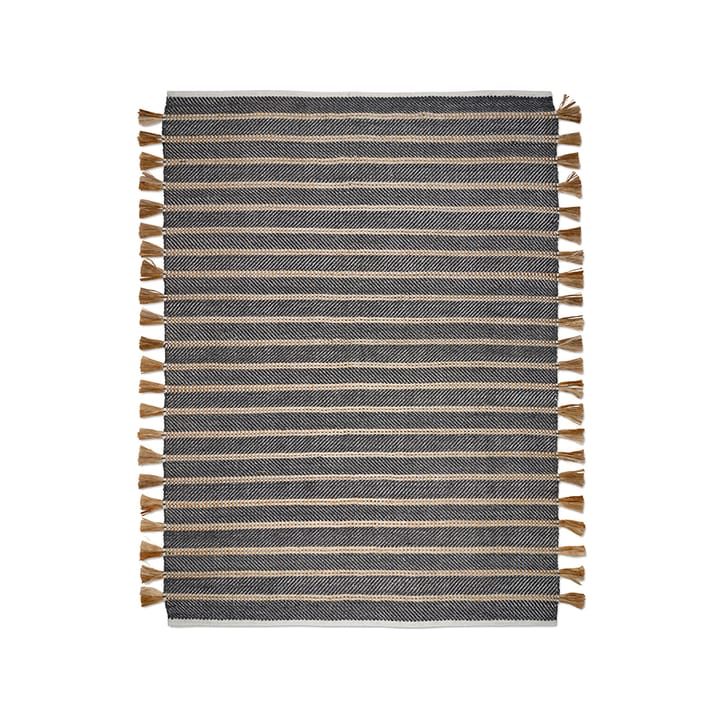 Cochin tæppe - sort/jute, 200x300 cm - Classic Collection