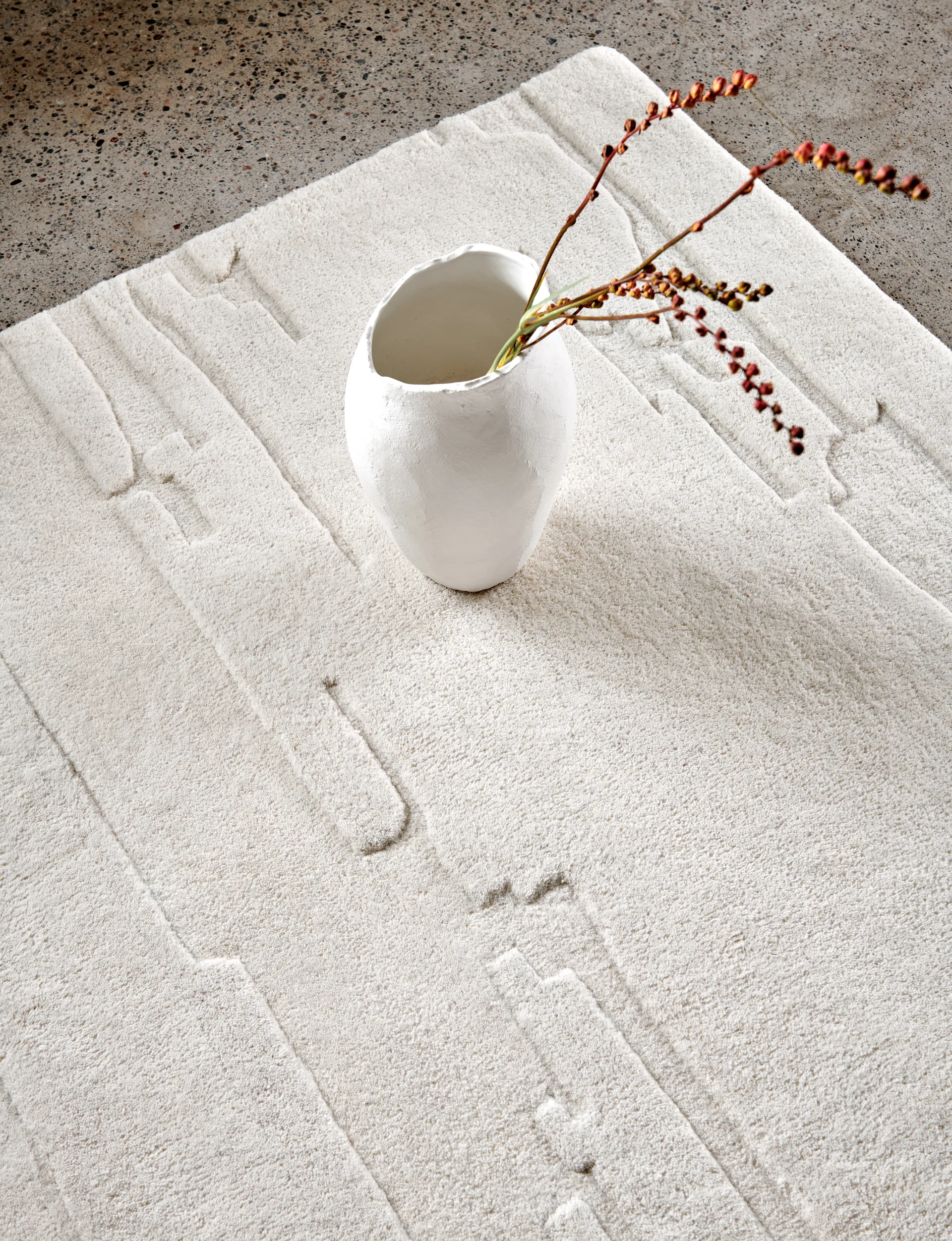 Curve uldtæppe 170x230 cm, Ivory Classic Collection