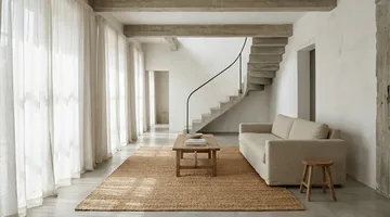 Jute Plain tæppe - Natural, 200x300 cm - Classic Collection