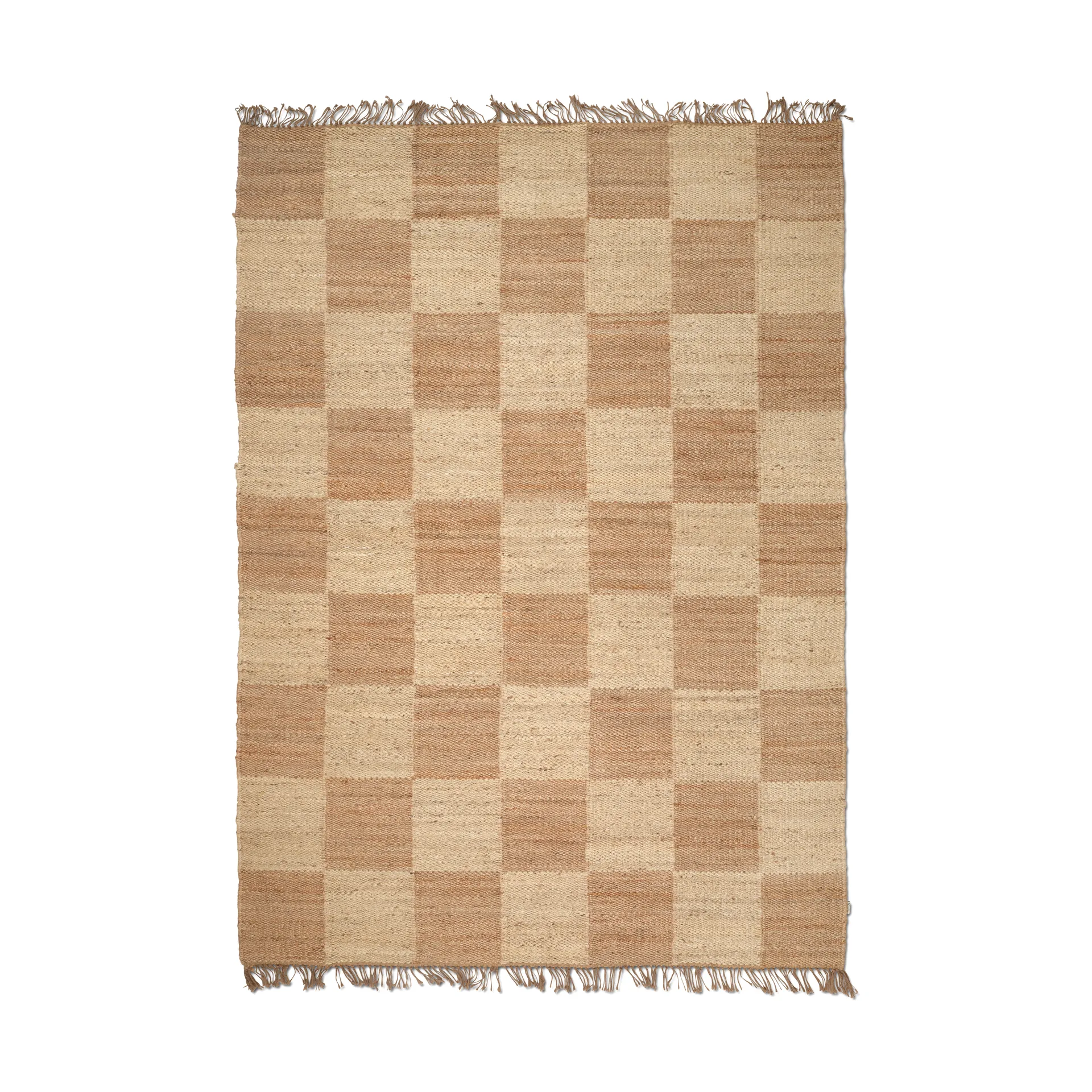 Jute Squares tæppe, Natural, 200x300 cm Classic Collection
