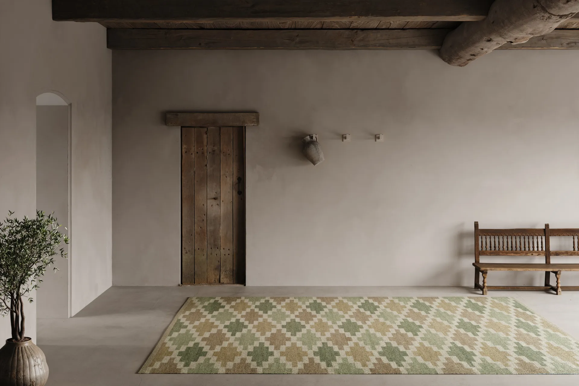 Korsnäs tæppe, Grønbeige, 200x300 cm Classic Collection