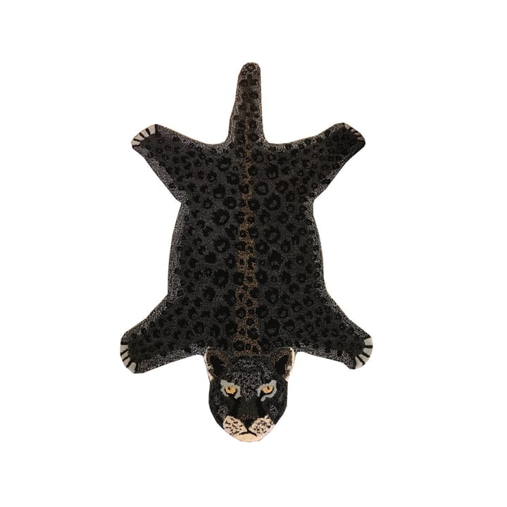 Leopard tæppe - sort, 90x150 cm - Classic Collection
