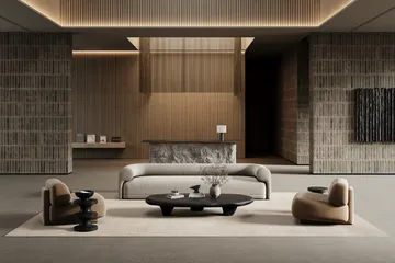 Lobby-måtte med kantsyning - Off-white, 200x200 cm - Classic Collection