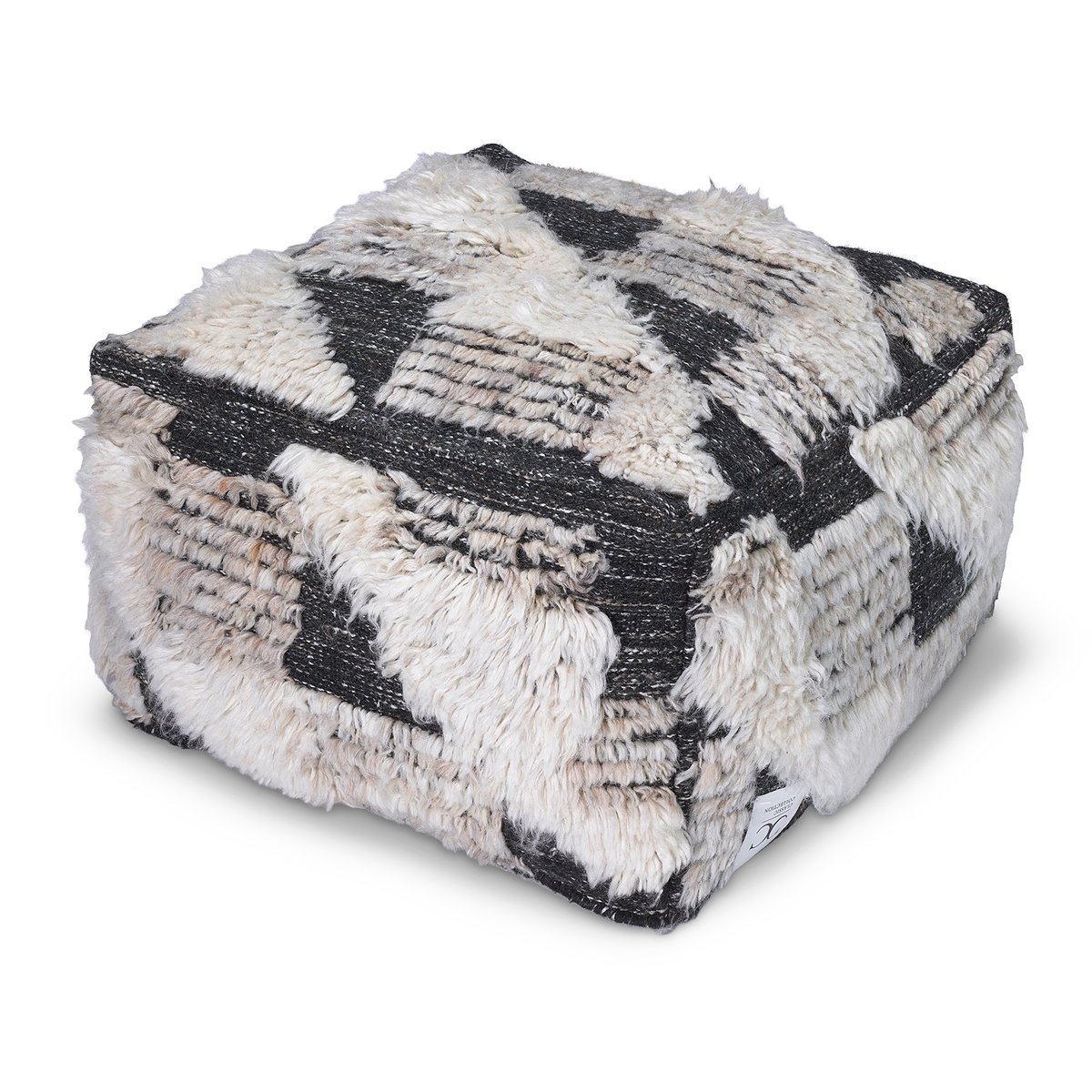 Classic Collection Marrakesh puf 55x55 cm Ivory/Charcoal