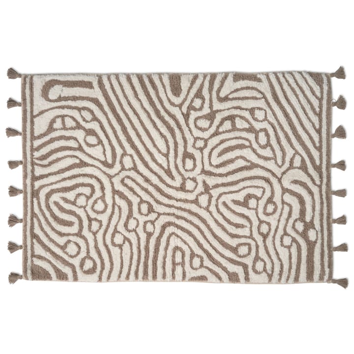 Maze bademåtte 60x90 cm - Simply taupe/Hvid - Classic Collection