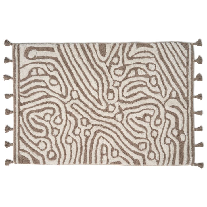 Maze bademåtte 60x90 cm - Simply taupe/Hvid - Classic Collection