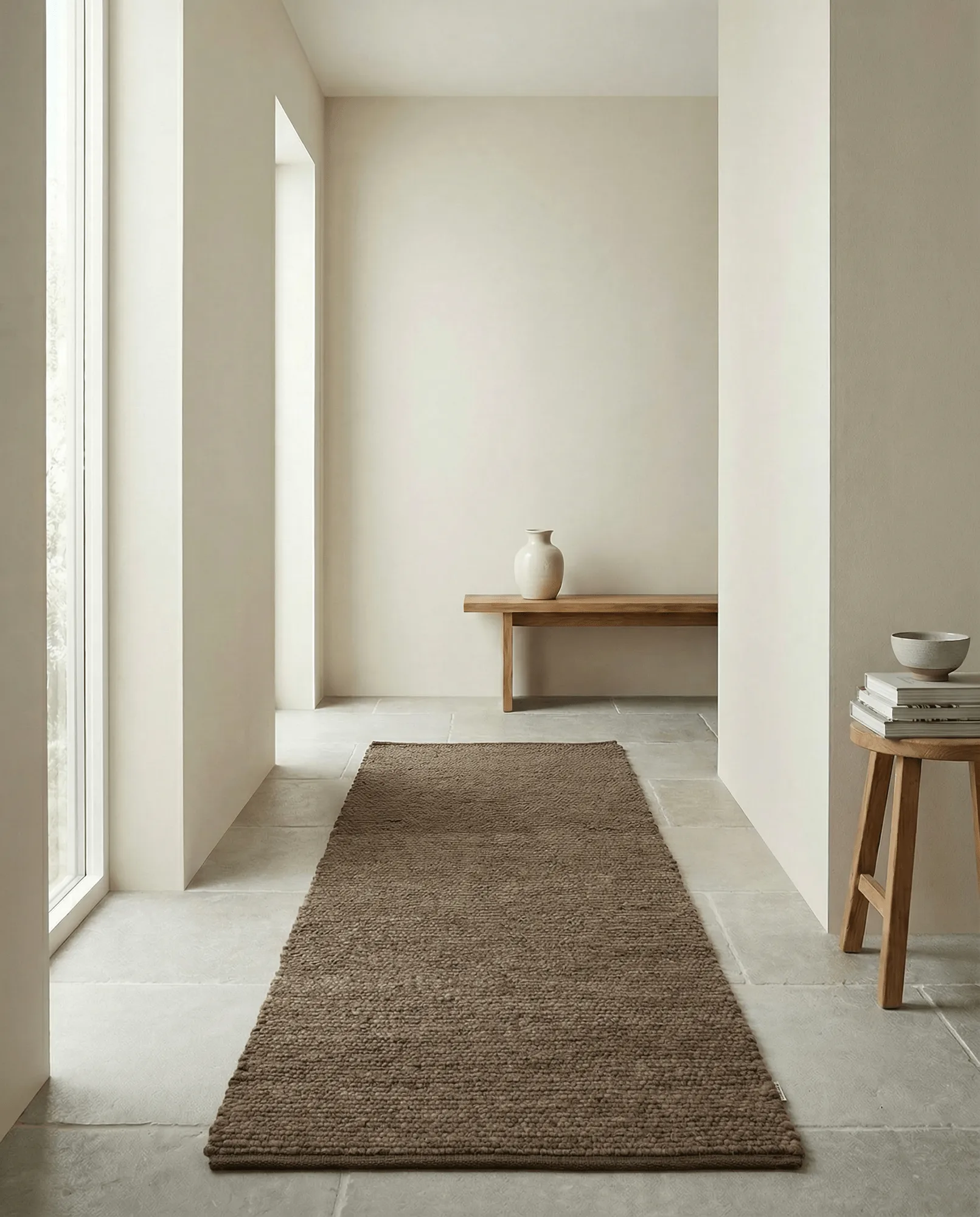 Merino løber, Brun, 80x200 cm Classic Collection