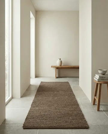 Merino løber - Brun, 80x250 cm - Classic Collection