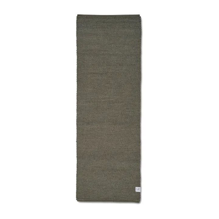 Merino løber - Dark green, 80x250 cm - Classic Collection