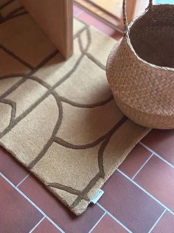 Modern Abstract dørmåtte 60x90 cm - Mustard - Classic Collection