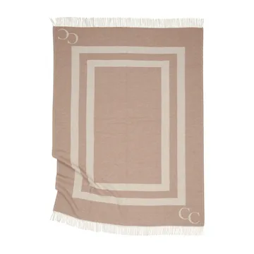 Monogram uldplaid 130x200 cm - Beige - Classic Collection