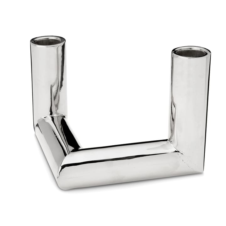 Pipe lysestage 11 cm, Forniklet messing Classic Collection