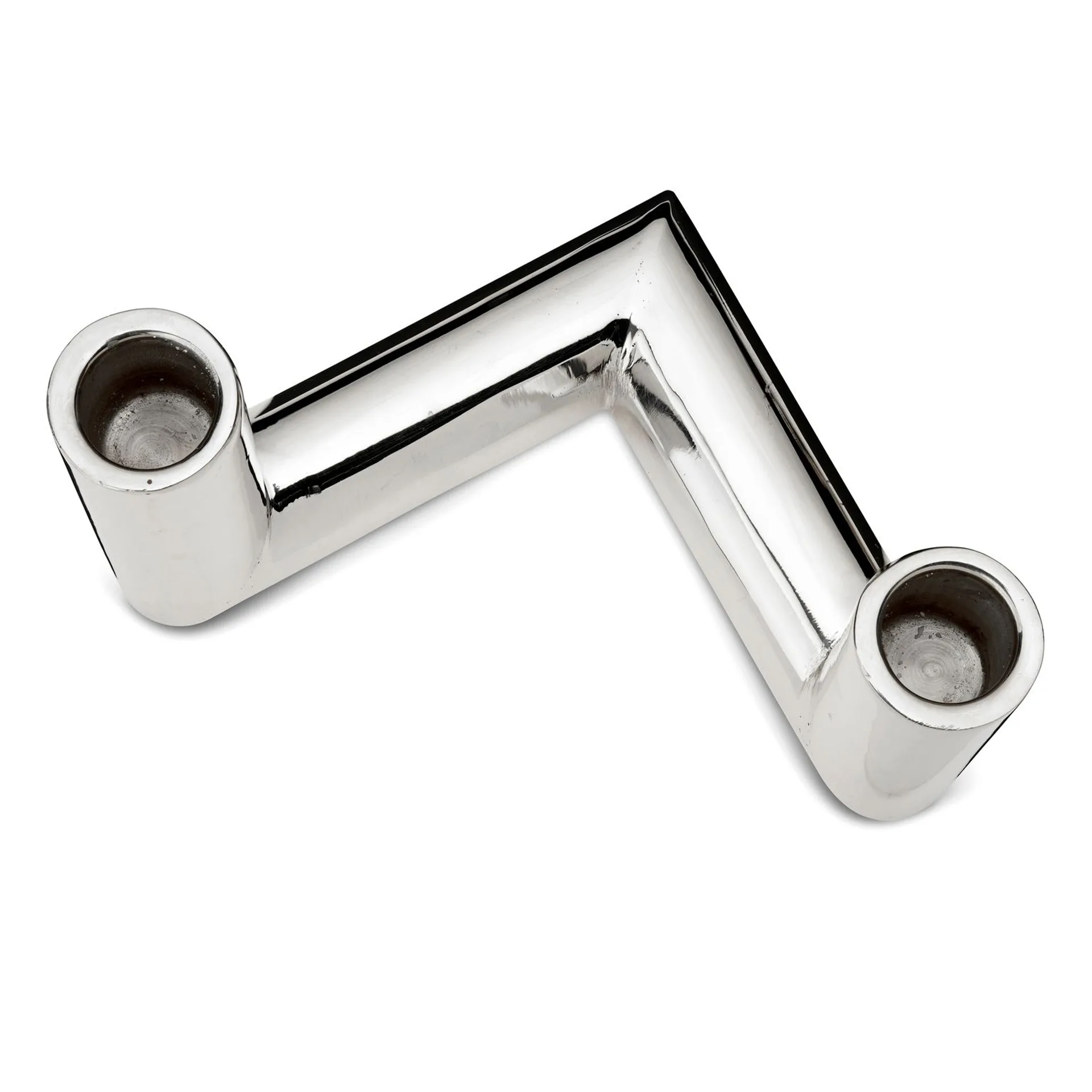 Pipe lysestage 11 cm, Forniklet messing Classic Collection