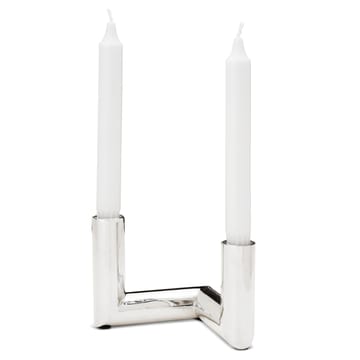 Pipe lysestage 11 cm - Forniklet messing - Classic Collection