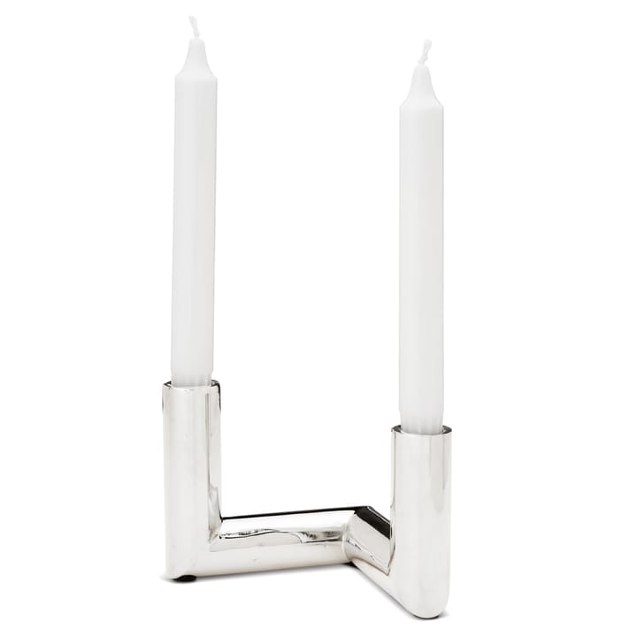 Pipe lysestage 11 cm, Forniklet messing Classic Collection