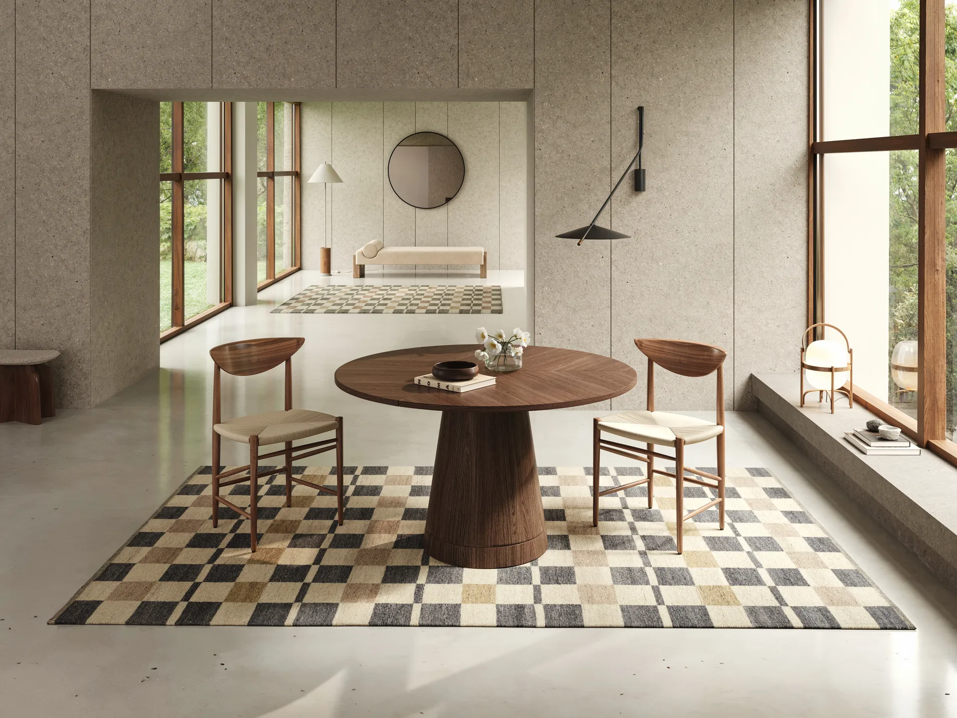 Röllakan Rutvik tæppe, Blå, 200x300 cm Classic Collection